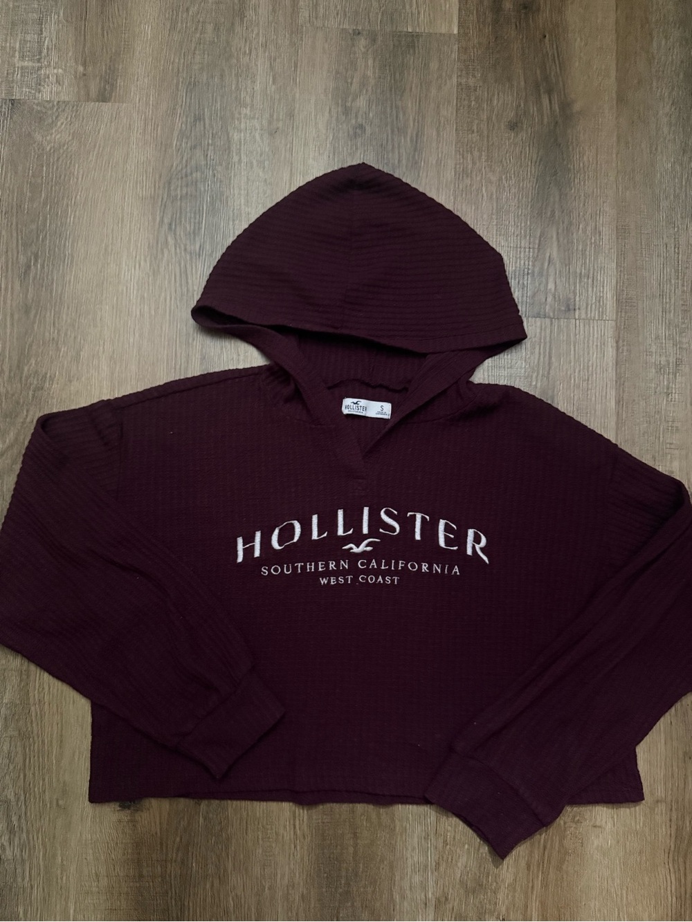 Hollister Waffle Knit Cropped Pullover